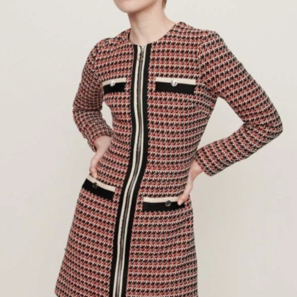 Beautiful long sleve Maje tweed dress